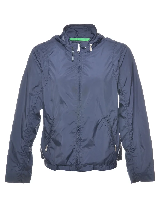 Hooded Navy Jacket - M