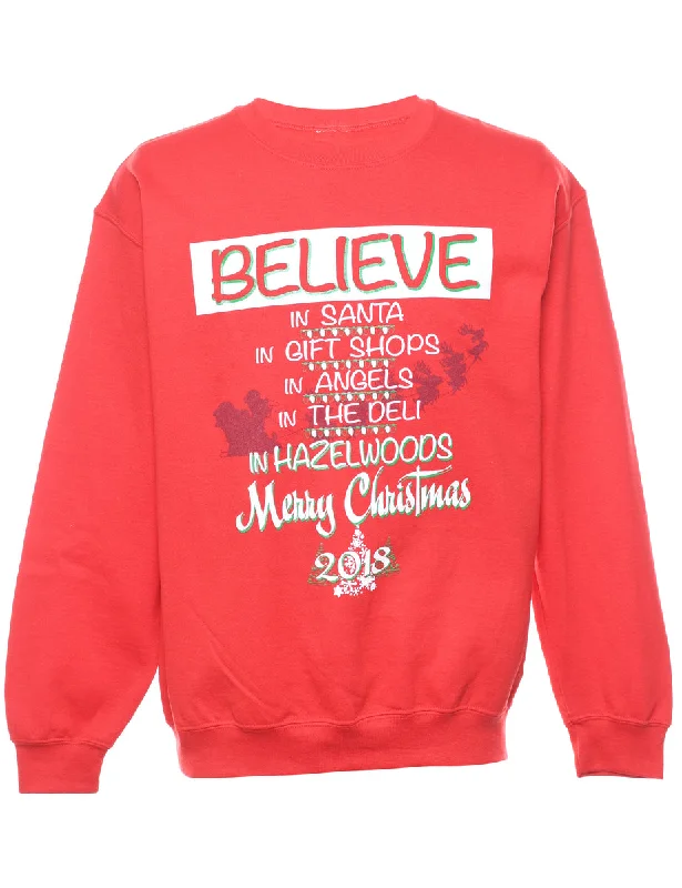 Red Christmas Sweatshirt - L