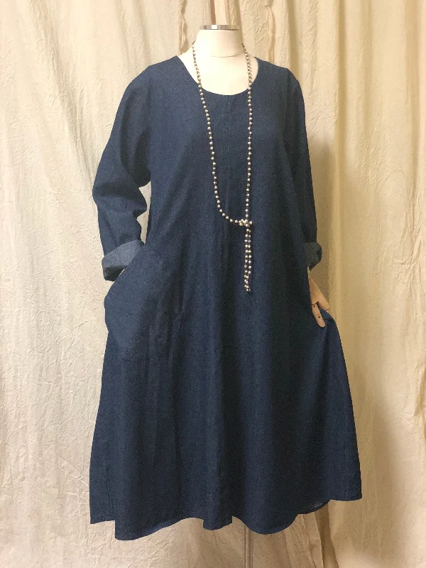 Juliette Dress in Indigo Denim