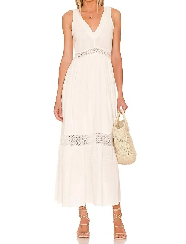 Lace Maxi Dress In Muslin