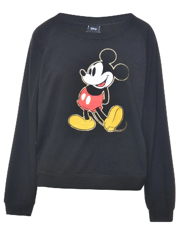 Black Disney Cartoon Sweatshirt - S