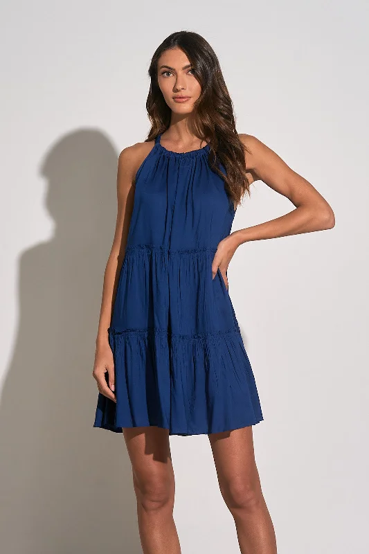 ELAN RESORT 23 HALTER DRESS IN ROYAL