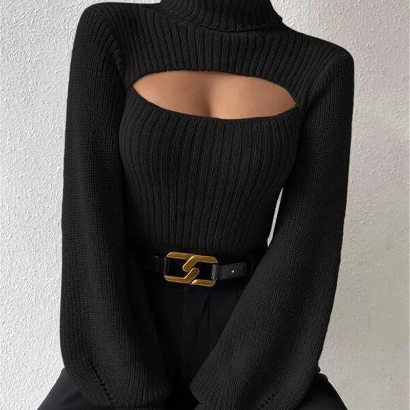 MAXIME Sexy Loose High Collar  Sweater