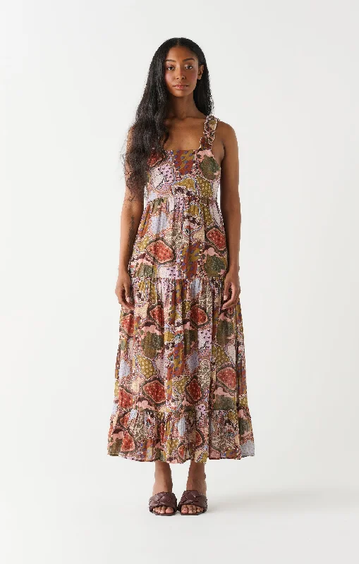 DEX SP24 TIERED MAXI DRESS IN PAISLEY