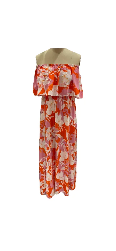 ORANGE LAYERED MAXI DRESS