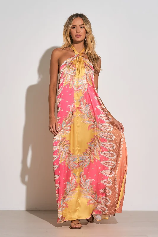 ELAN 24 RESORT  Maxi Halter IN PINK BALI