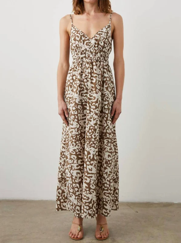 Justine Dress In Sepia Cheetah