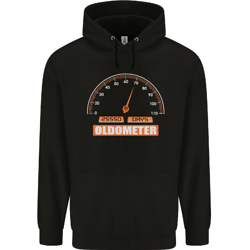 70th Birthday 70 Year Old Ageometer Funny Mens 80% Cotton Hoodie